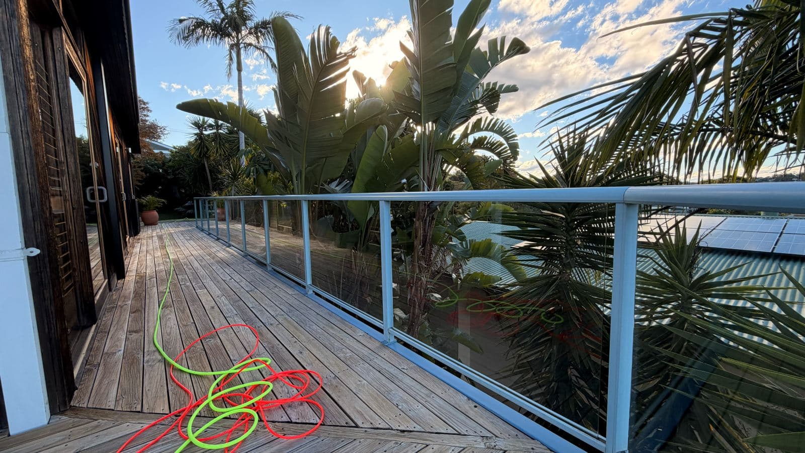 Cleaned glass balustrades on a Dee Why balcony