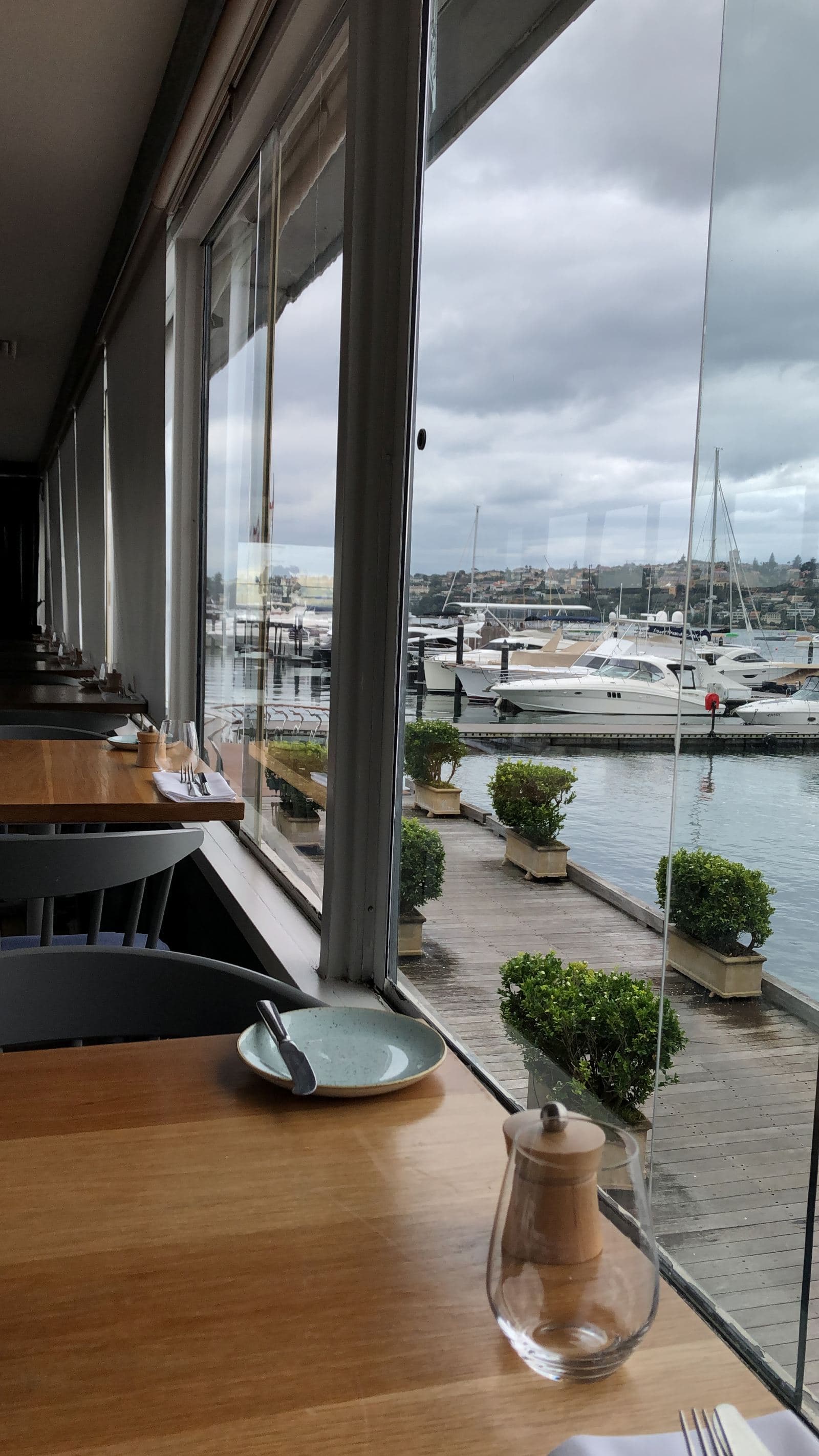 Cleaned interior glass at a Rose Bay restaurant